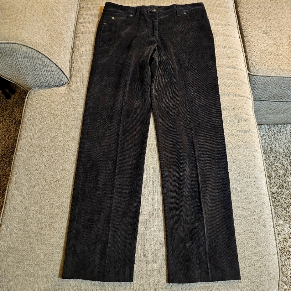 New Directions Black Corduroy Casual Neutral Career Pants Size 8